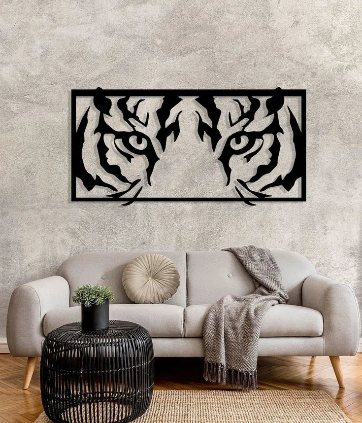 Enigmatic Tiger Gaze Metal Wall Art