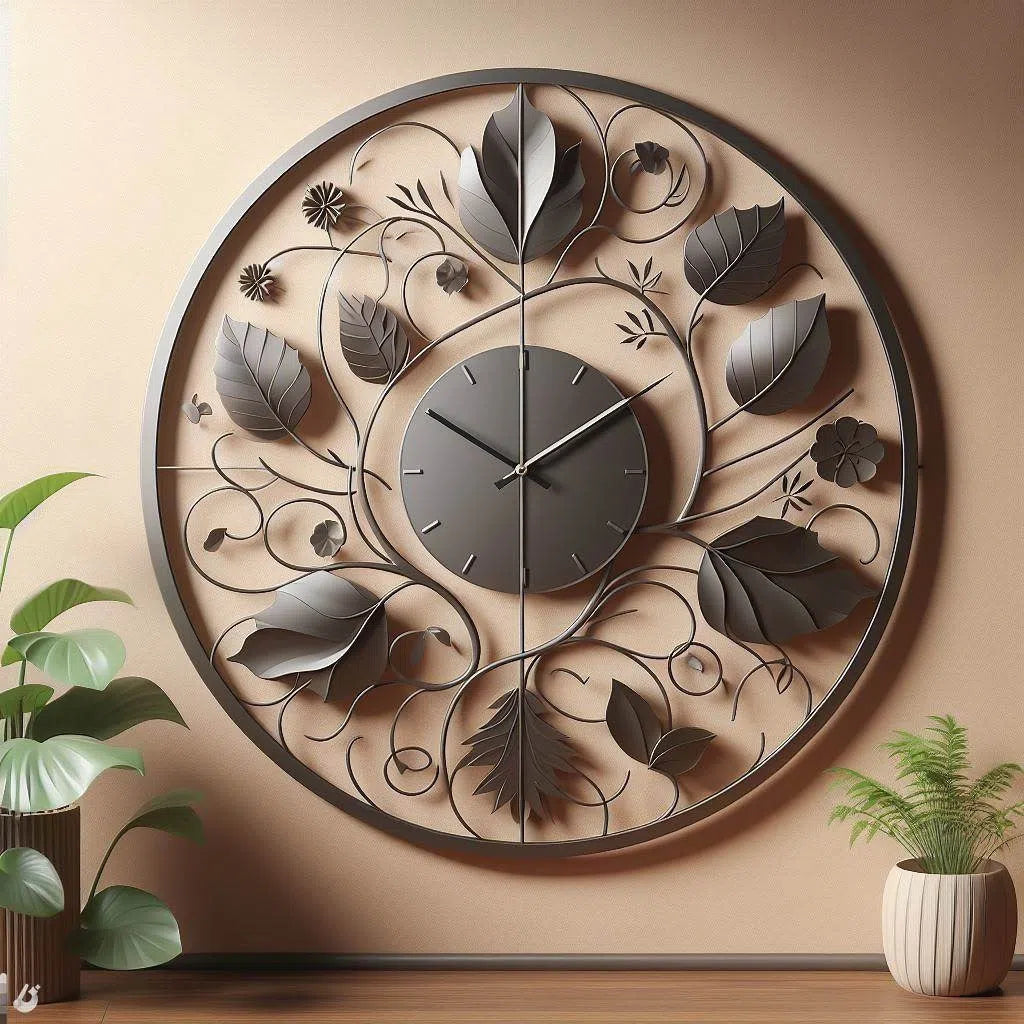 Floral Elegance: Nature-Inspired Design Wall Clock