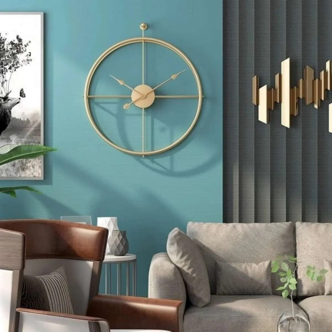 Contemporary Elegance Metal Wall Clock