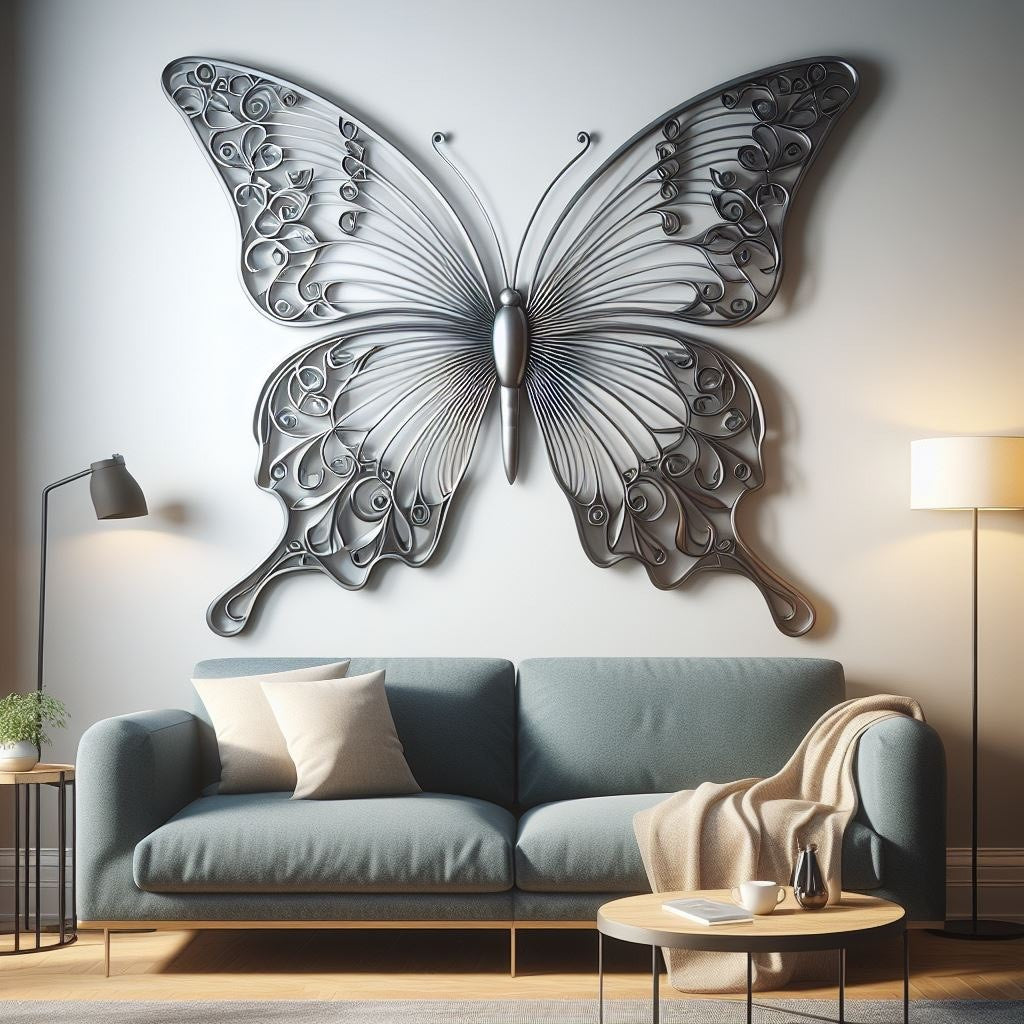 Decorative Metal Butterfly Wall Art